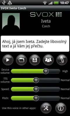 SVOX Iveta Czech (trial) android App screenshot 0